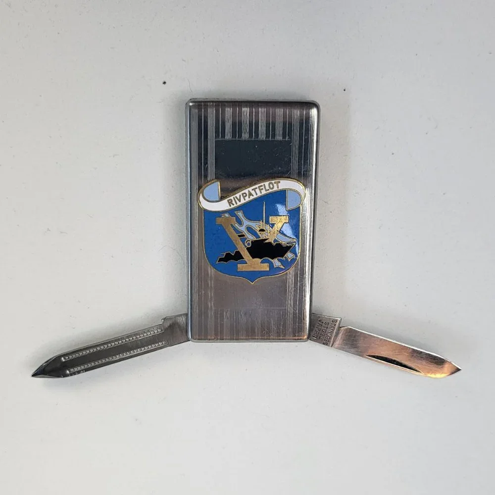 RIVPATFLOT money clip with pull out nail file US Navy